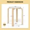 Set of 4 Wooden Stackable Stools Round Birch Wood Chairs, 265 lbs Capacity